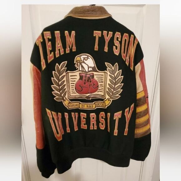 Vintage leather Mike Tyson Team Tyson Jacket. Jeff Hamilton Mike Tyson jacket. - Picture 1 of 4